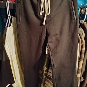 Fear of God Black Joggers with Cream Drawstring
